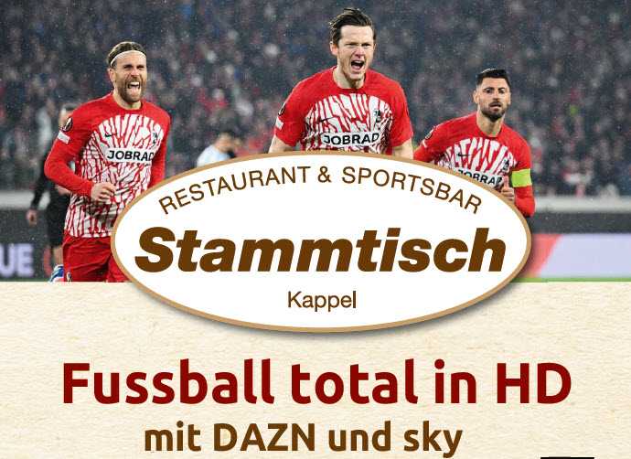 Alle SC Freiburg-Spiele live im Stammtisch 