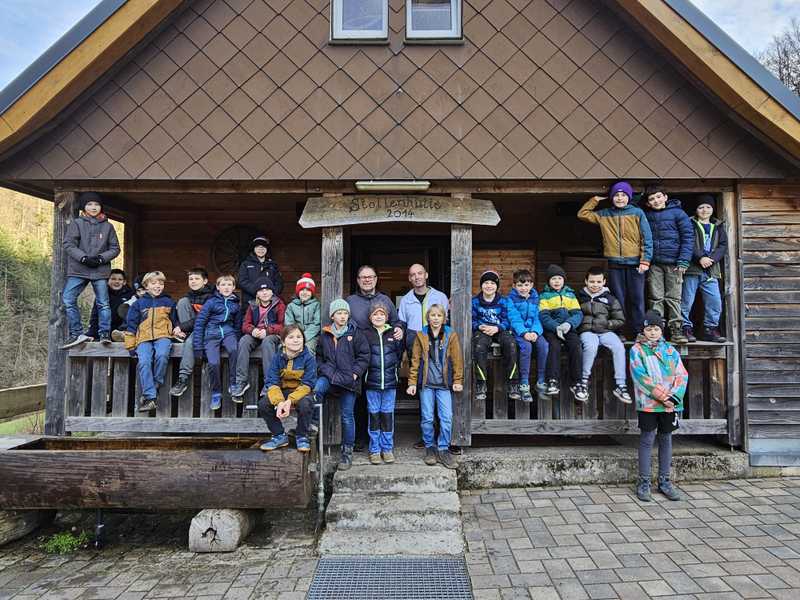 Die E-Jugend auf der Stollenhütte im Januar 2025